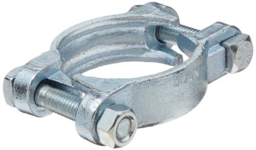 Dixon Valve & Coupling DL32 Investment Cast Carbon Steel Double Bolt Clamp without Saddle, 2-20/64" to 2-40/64" Hose OD Range