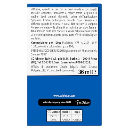 Raid Liquido Elettrico tripla ricarica, efficace contro Zanzare Tigre e Zanzare Comuni 60 Notti, 3 Confezioni da 36 ml - Immagine 1