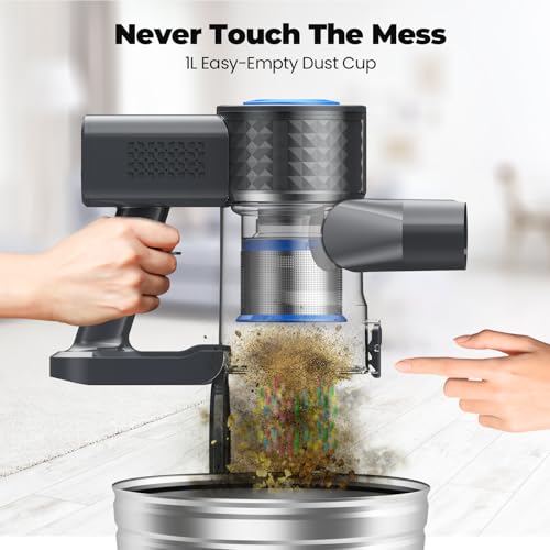 Hysinixs Cordless Vacuum Cleaner, Powerful Lightweight Stick Vacuum with Self-Standing, Anti-Tangle, 8-in-1 Rechargeable Vacuum Cleaners for Home, Hardwood Floors, Carpet, Pet Hair β image 9