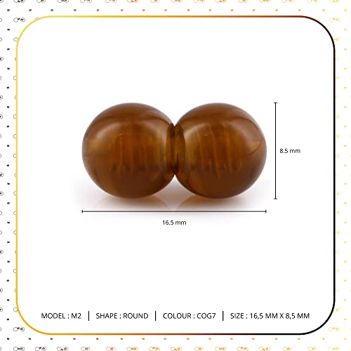 10Pcs Screw Clasps For Amber And Gemstone Beads Jewelry | Twist Clasps For Beaded Bracelets And Necklaces | Screw Closure | Amber Colours - Glossy Finish (Cognac M2-Cog7) #TOP1