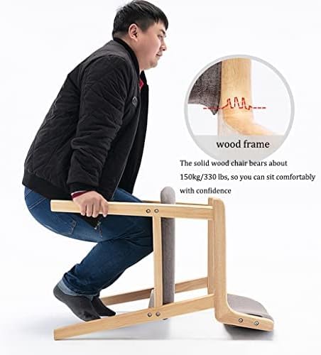 Chaise d'appoint moderne en cuir bleu avec accoudoirs – Chaise de salle à manger et de bureau rembourrée pour salon, cuisine, chambre à coucher – Pieds en bois pour les petites tailles