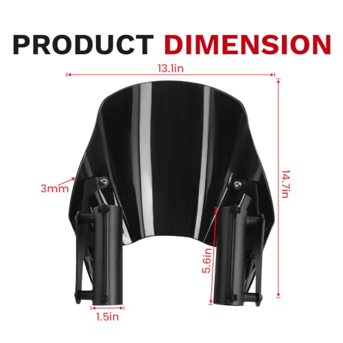 WORLDMOTOP Double Bubble Windscreen