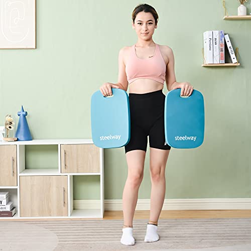 steelway Extra Thick Kneeling Pads, Knee Pad Cushion for Yard Work, Gardening, Yoga, Exercise, Floor Kneeler for Baby Bath, Comfortable Foam Mats to Kneel On, 15.4 x 10.4 x 1.3inch, Blue (2) by steelway - Image 7