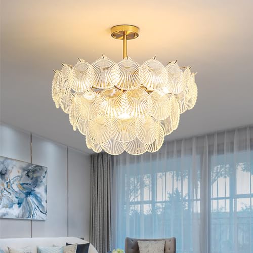 Chandelier en verre boho côtier pour sublimer l'ambiance du salon