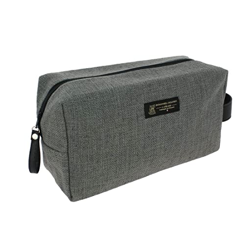 Trousse de toilette Emmanuel Création gris souris de fabrication française