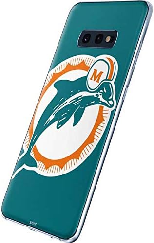 Skinit Decal Phone Skin Compatible with Samsung Galaxy S10e - Officially Licensed NFL Miami Dolphins Retro Logo Design