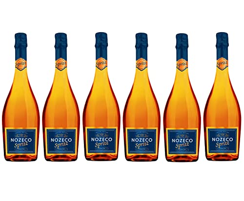 Nozeco Spritz - Cocktail Sans Alcool prêt à boire à base de vin désalcoolisé aux arômes naturels d'agrumes - Vegan (6 x 0.75 l)
