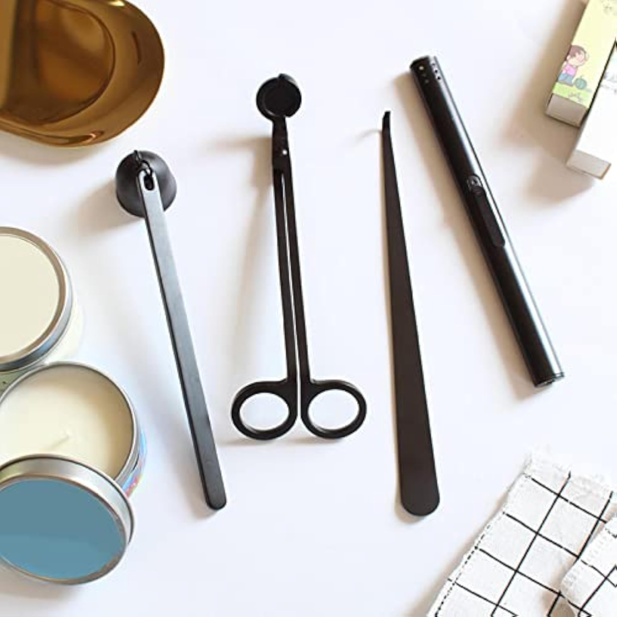 3 in 1 Candle Snuffer Accessory Set, Black