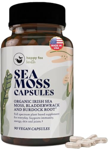 Happy Fox Sea Moss + Bladderwrack + Burdock Capsules (90 ct)
