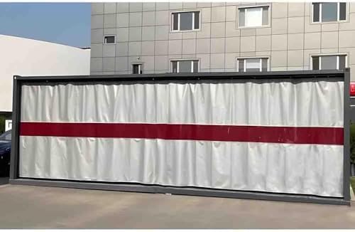 UV-Resistant Welding Protection Curtain - Industrial Welding Screens with Red Transparent Windows for Thermal Insulation & Work Area Division (3x3 m / 9.8x9.8 ft)