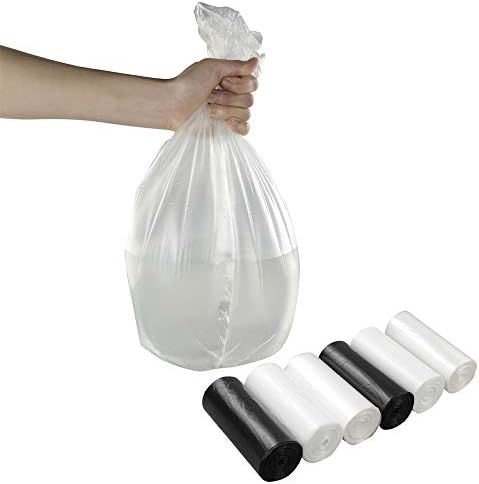 Ikando 30 L Plastic Kitchen Bin Bags, Waste Basket Bin Liners, 150 Counts, 6 Rolls