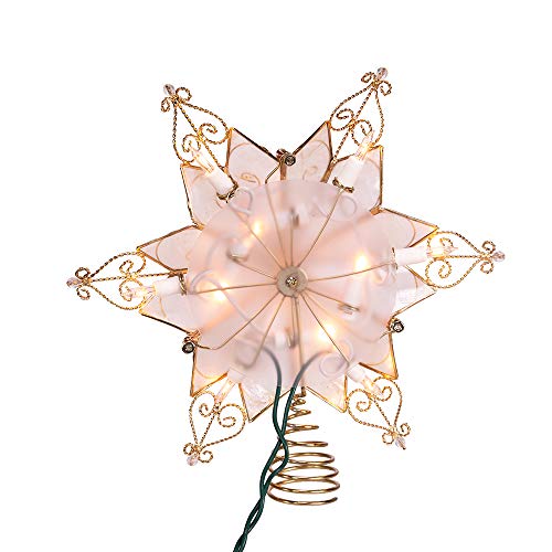 Kurt S. Adler Kurt Adler 10-Light 6-Point Capiz Star Treetop #TOP4