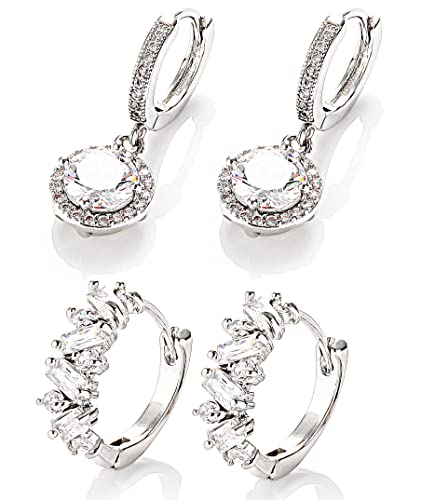 AKKi Ohrringe Set Damen Creolen ohrhänger Herz Heart Love ohrring - Edelstahl 18K gold vergoldet Schmuck Ohrstecker, beim Schlafen angenehm tragbar Frau mädschen oma Kreolen Ohrschmuck Modell 925 Cover