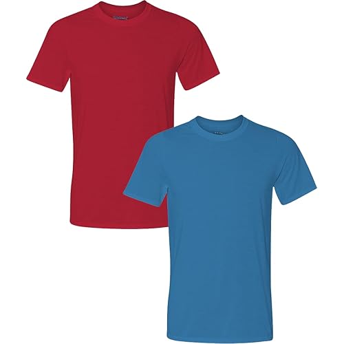 Gildan Men's Moisture Wicking Polyester Performance T-Shirt, 2-Pack