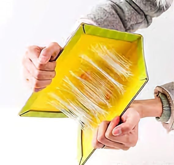 MAPPERZ Sticky Insect Trap, Yellow Green Insect Catcher Pad for Agriculture, Household (Yellow, 6.5 x 8 Inch, Small Big) Non-Toxic, Odorless Pest Control Sheets (4)-image-46