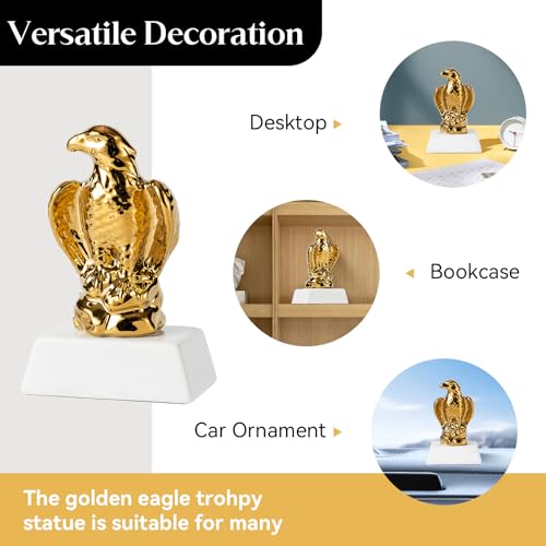 Figura Decorativa Águila Cerámica Dorada 7.25 in miniatura 5