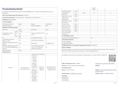 Klarstein Bovella 36 Duo+ Weinkühlschrank – 36 Flaschen, 2 Zonen, 5–18°C, Touch-Bedienung, LED-Beleuchtung, UV-Schutz, freistehend, Weinklimaschrank
