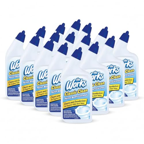 16-Pack - The Works Classic Clean Toilet Bowl Cleaner 24 Fl Oz Each