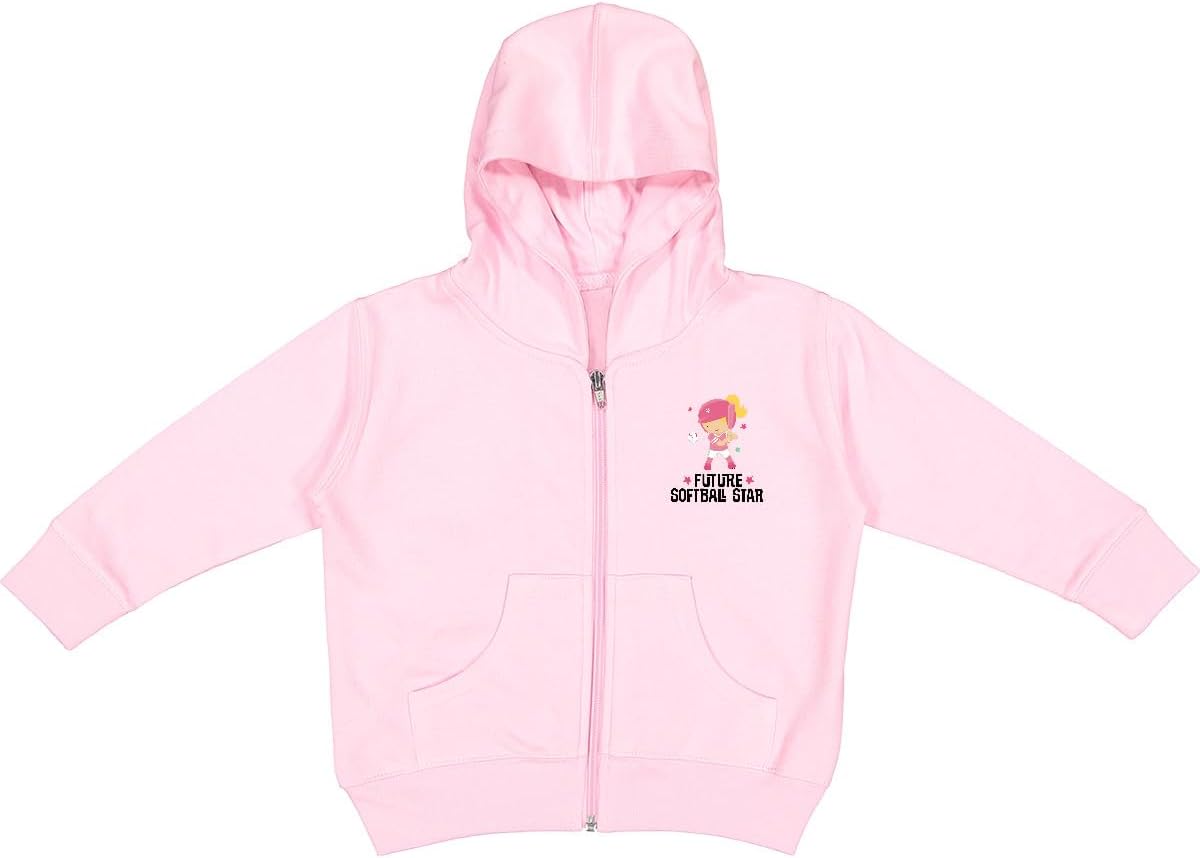 inktastic Future Softball Star Girl Toddler Hooded Jacket