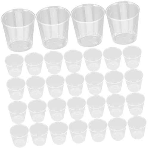 BAZEITFLOW 100個入り透明使い捨てドリンクカップ 小容量試飲用ミニ飲料グラス 食品サンプリングに 商用イベント向け透明プラスチック容器
