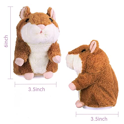 HOMILY Talking Hamster, Repeats What You Say Plush Animal Toy Electronic Hamster Mouse for Boys, Girls & Baby Gift - Thumbnail 5