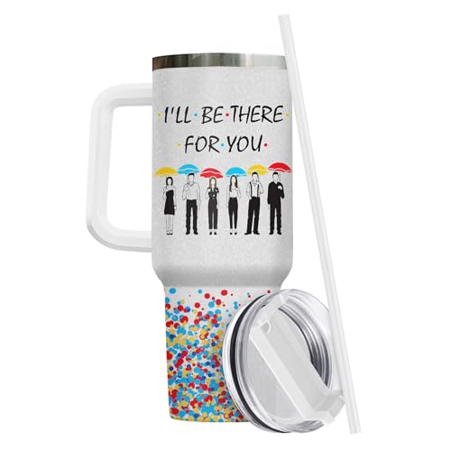 34HD TV Show Funny I'll Be There 40 oz Tumbler with Handle, Birthday by 34HD - Used condition - Image 2