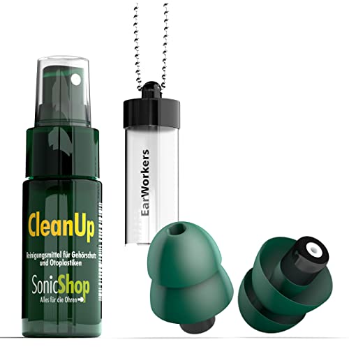 SonicShop EarWorkers - Gehörschutzstöpsel für die Arbeit - wiederverwendbarer Lärmschutz für die Baustelle, Büro und zum Lernen Cover