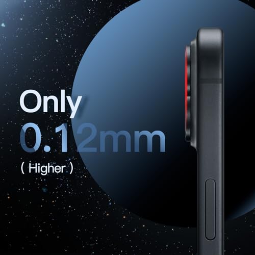 Image of JETech Camera Lens Protector for iPhone 15 6.1-Inch and iPhone 15 Plus 6.7-Inch, Full Coverage 9H Tempered Glass Ring Cover, Matte Metal Plate, Case Friendly, 1-Pack (Midnight)