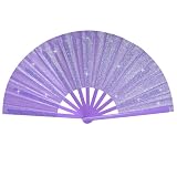 tiggell Large Line Dancing Rave Fans, Popping Clacking Fans for Ground Dance for Festival Wedding Party Performance Decoration 13 inch