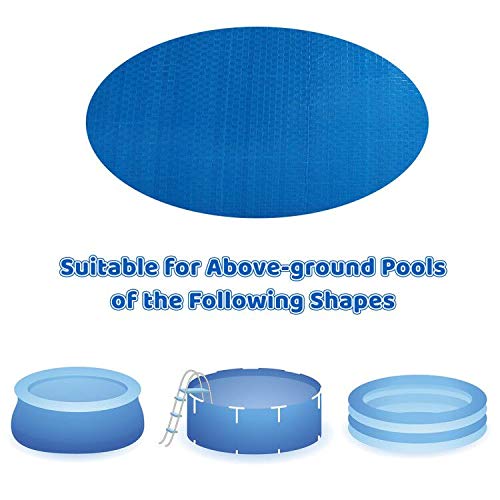 Evoio Pool Covers For 6 8 10 12 15 Ft Diameter Above Ground Round Pool, Easy Set And Frame Pools, Inflatable Pool Covers, Hot Tub Spa Pool Blanket Covers Ideal For Waterproof And Dustproof (8 Ft) #TOP5