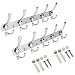 Efaithtek Coat Hanger Wall Mount, Chrome Finish Coat Robe Hat Clothes Wall Mount Hook Hanger Towel Rack (2Pack 15 Hooks)