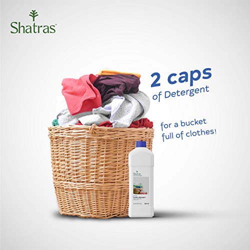 Image of Shatras Liquid Detergent 500 ml | Laundry Liquid for Fabric Care | Suitable for Top-Load and Front Load Machine and Hand Wash | Concentrated Laundry Detergent (500 ml)