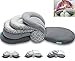 BRZ Multifuncional Almohada De Lactancia Maternidad Almohada De Enfermería Altura Ajustable Gris...