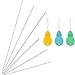 Norme 6 Paquets Aiguilles Upholstery Aiguille d’Outil d’Artisanat pour Canapé en Cuir Aiguille Droite en Acier Inoxydable, Tailles Assorties