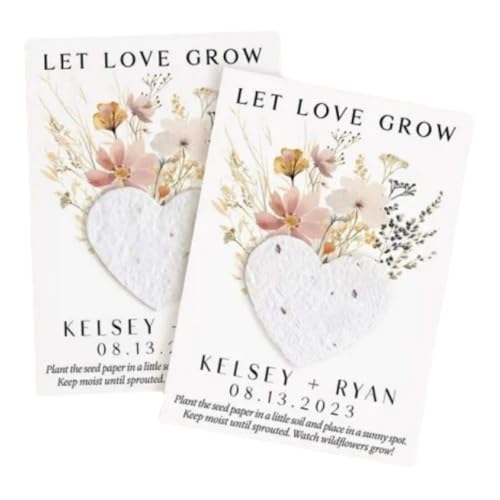 Personalized Plantable Seed Paper Greeting Card Set
