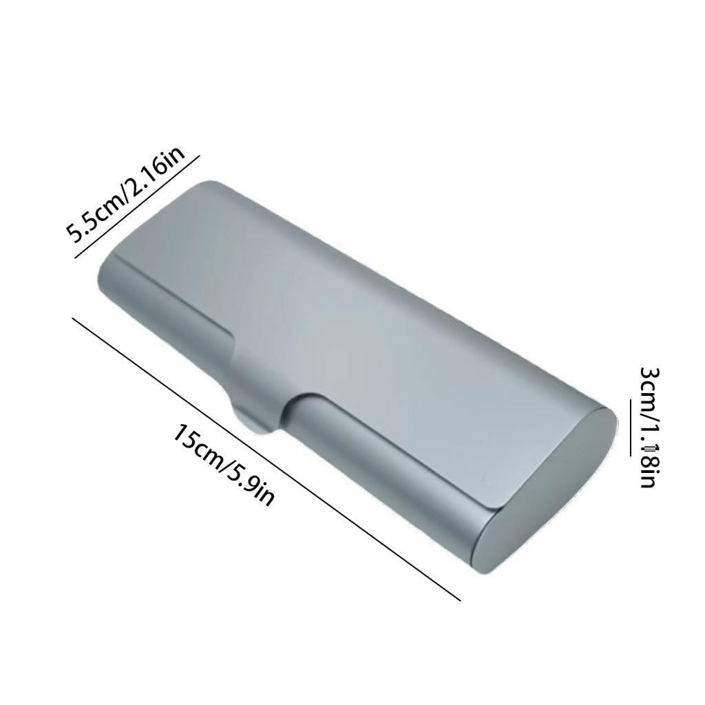 Étui À Lunettes Étui À Lunettes De Lecture Unisexe en Aluminium Et Métal for Myopie Organiseur De Lunettes(B)