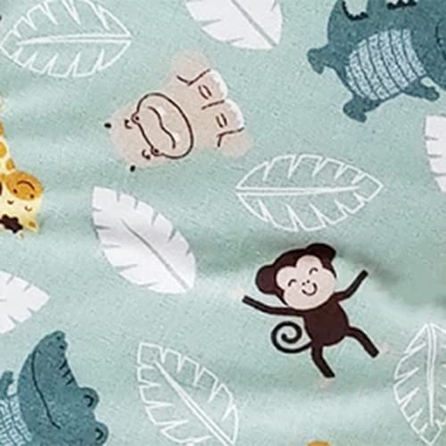 Almofada Amamentação Bebê Menino Safári Verde Palha