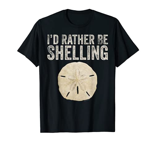 I d Rather Be Shelling artwork for Sea Shell Hunters T-Shirt