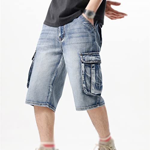 Short en jean homme de style hip-hop avec un bermuda en denim décontracté de rue