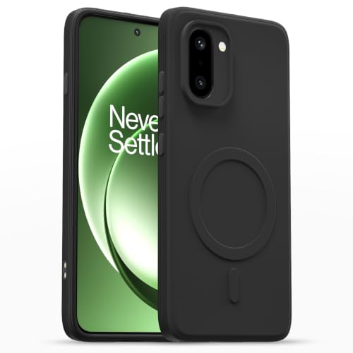 Image of Pikkme Back Cover for OnePlus 15R 5G Soft Matte Silicone Mag-Safe Design (Mag-Safe Not Support) Camera Protection | Slim Fit Bumper Cover (Black)