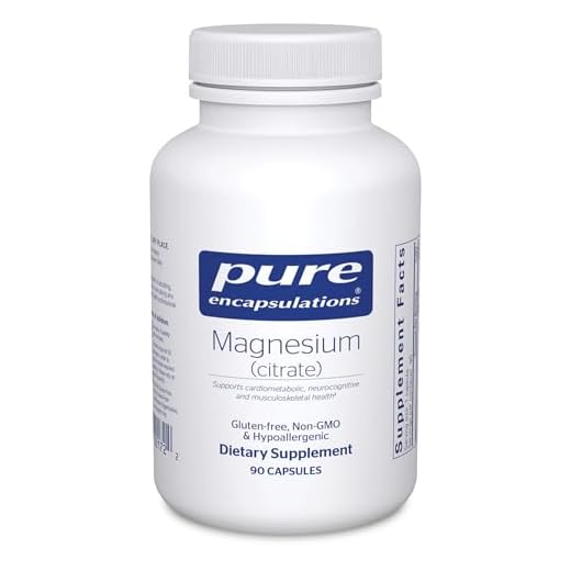 Pure Encapsulations Magnesium (Citrate) - Supplement for Sleep, Heart Health, Cognitive Health, Bone Health, Energy, Muscles, and Metabolism* - with Premium Magnesium - 90 Capsules