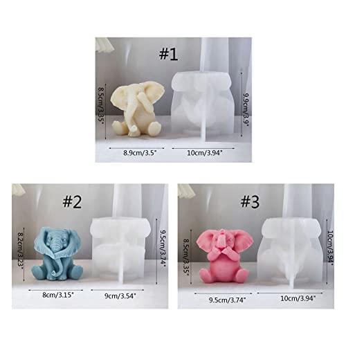 Moule en silicone bébé éléphant haute précision pour moulage résine et savon - 4