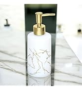Luxury White Soap Dispenser for Bathroom & Kitchen | Premium Refillable Handwash, Lotion & Shampo...