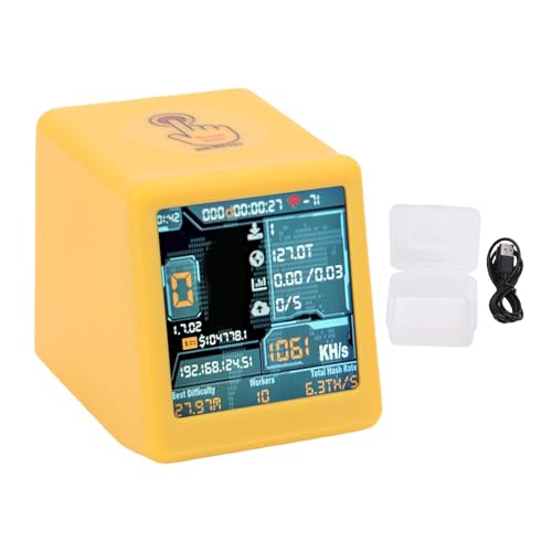 Bitcoin Miner, Miner della Lotteria WiFi Bluetooth 1060 Kh/s Hash Tasso di Hash, Display Touch IPS da 1,54 Pollici e Configurazione Plug-and-play per Appassionati di - Alimentatore - Immagine 6