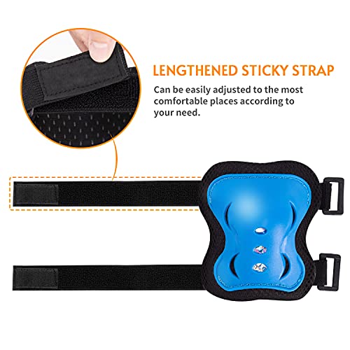Kids/Youth Knee Pad Elbow Wrist Pads Guards Protective Gear Set For Roller Skates Cycling Bike Skateboard Inline Skatings Scooter Riding Sports,Suitable For Multiple Sports Outdoor Activities #TOP3