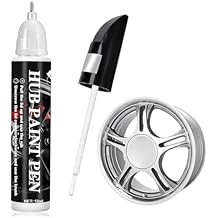 Car Rim Touch Up Paint, Vehicle Wheel Curb Rash Scratches Repair Kit for Alloy Metal Rims, Automotive Wheel Touch Up Paint Pen Curb Rash Remover, Universal for Most Vehicles Matte Gray