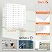 Peg Board, 6PCS Metal Pegboard, Heavy Duty pegboard Wall Organizer with Frame. White pegboard for Walls, Garage, Workbench, Craft Room Tool Organization, Metal peg Board Panels 12in*12in