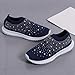 Women's Sparkly Rhinestone Shoes Comfortable Slip On Mesh Knit Walking Shoes Fashion Breathable Spakle Glitter Sneaker for Casual, Walking, Working, Shopping and More Dark Blue