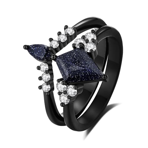 Personalized Matching Rings for Couples, Engagement Rings Set, Engavable Promise Ring for Her, Custom Wedding Rings, 3 Pc Unique Matching Rings.3