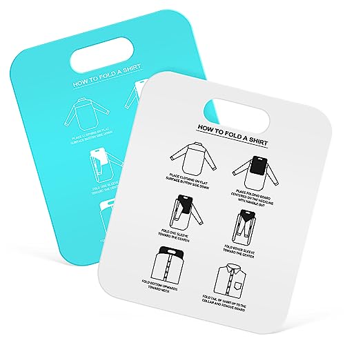 ABOOFAN 2 Pièces Planche à Plier Chemises de Outil de Pliage pour Vêtements Adultes Accessoire Pratique pour Organiser T Shirts et Hauts pour Rangement et